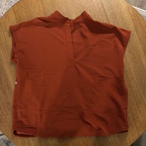 Figs Rafaela Scrub Top Auburn Orange